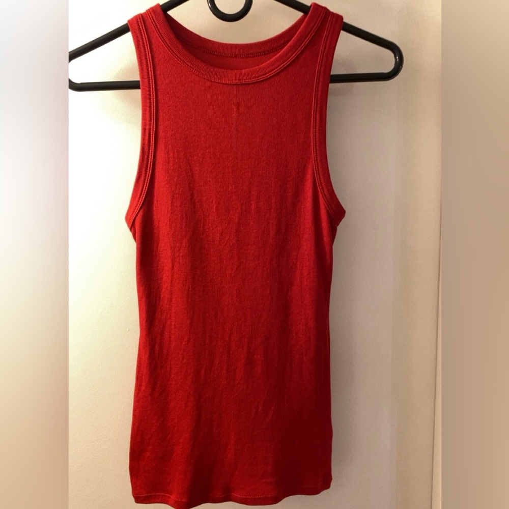A New Day Fitted Red Tank Top